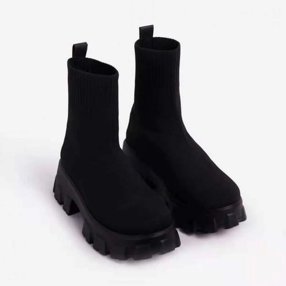 2022 Autunno Inverno Nuovo Paio di Calzini E Calzettoni Scarpe Da Donna Con La Suola Spessa Casual Netto Rosso Lavorato A Maglia