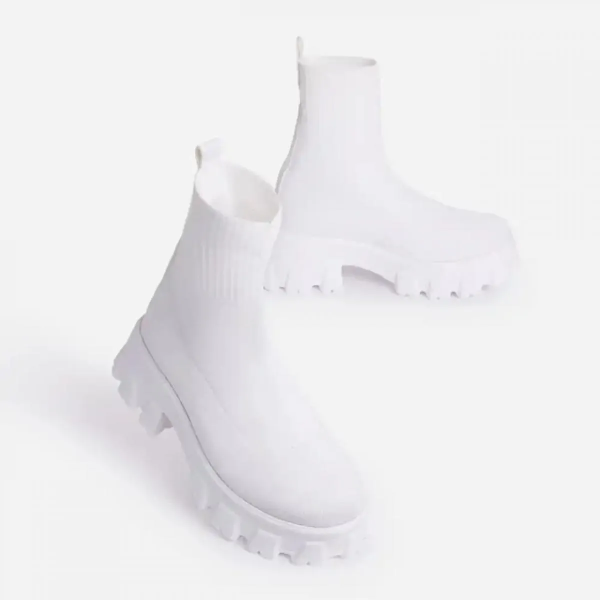 2022 Autunno Inverno Nuovo Paio di Calzini E Calzettoni Scarpe Da Donna Con La Suola Spessa Casual Netto Rosso Lavorato A Maglia