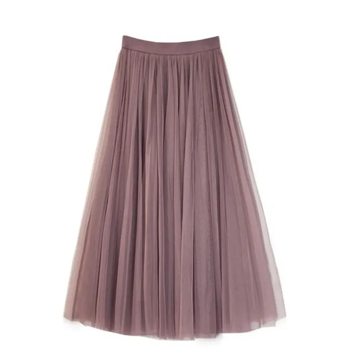 2022 Autunno Inverno Vintage Pannello Esterno di Tulle Delle Donne Elastico A Vita Alta Maglia Gonne Lunghe Gonna Tutu A Pieghe