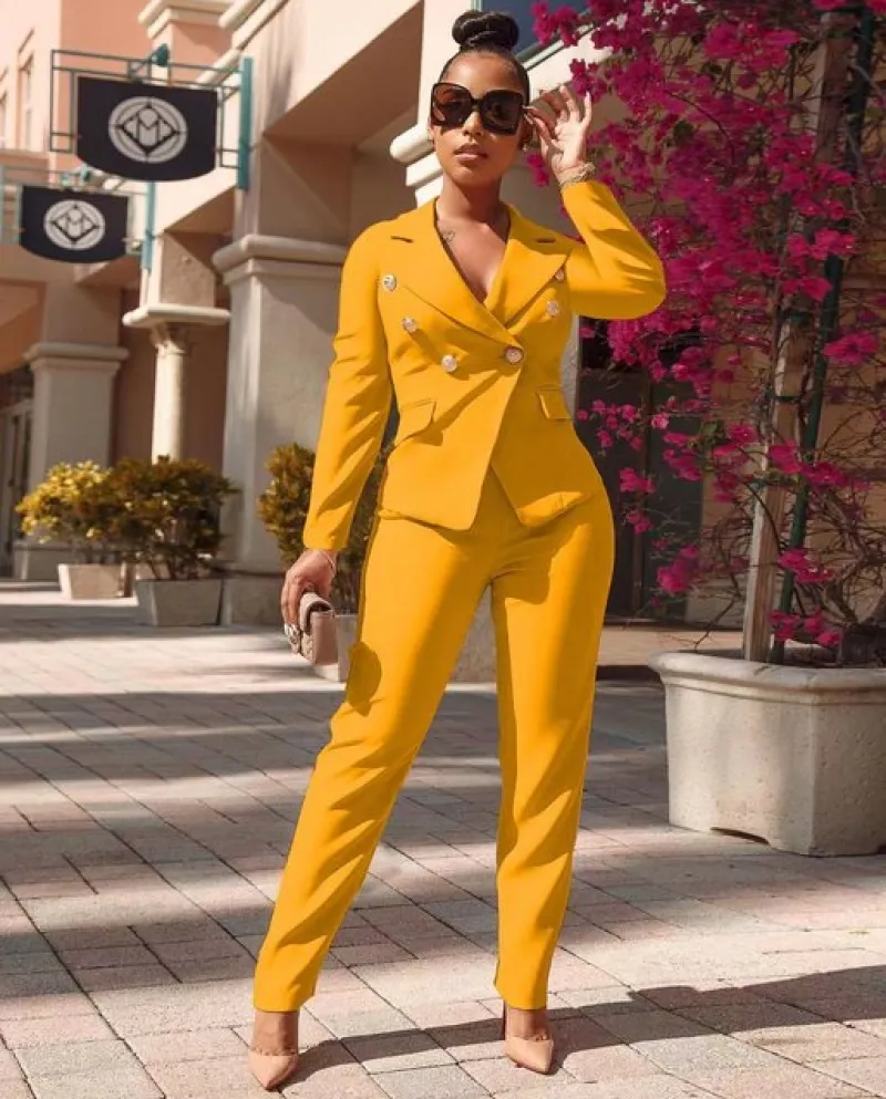 2022 Primaveraautunno delle Donne Monopetto Tinta Unita Vestito Piccolo Casual Ufficio Usura Elegante Cappotto Corto 2 pz Set