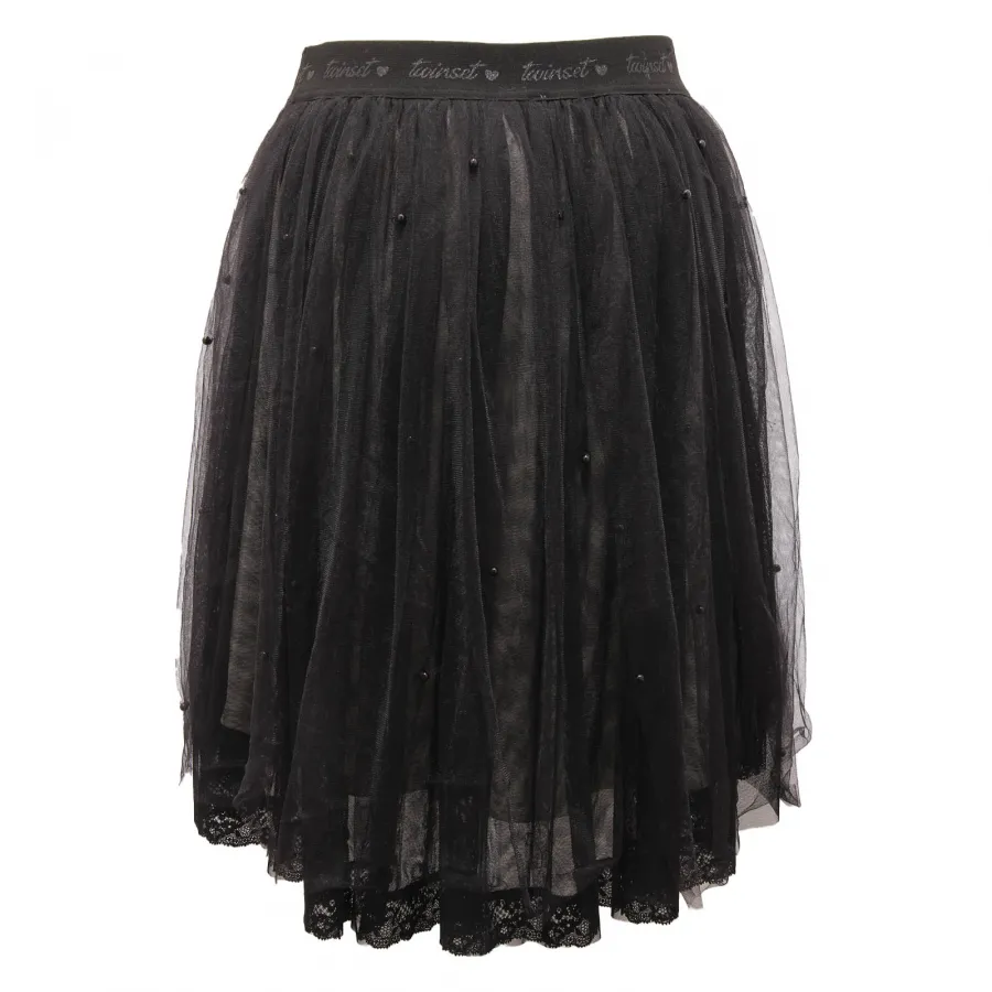 5559AN gonna bimba TWIN-SET girl kid skirt black