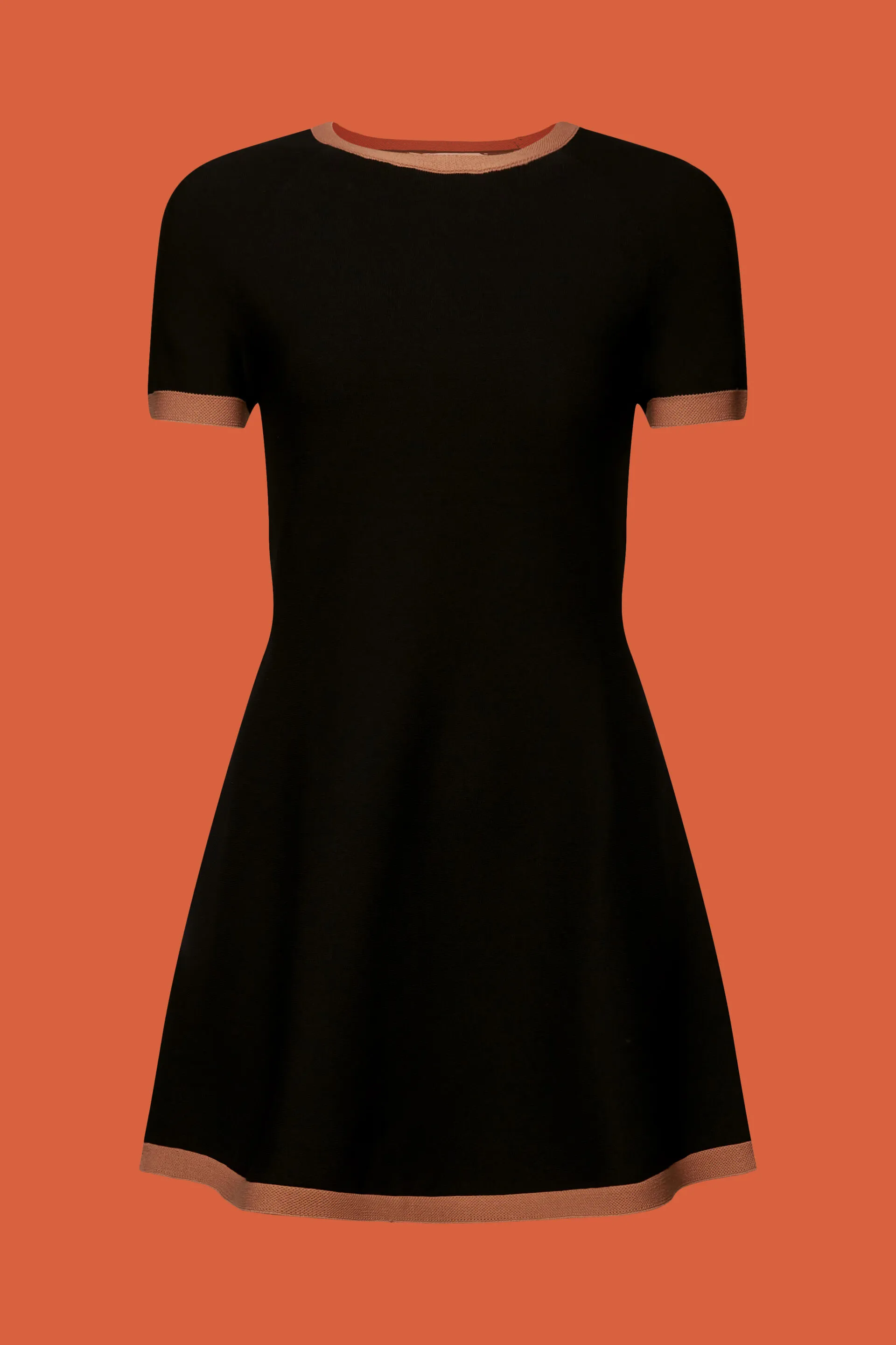 Abito in maglia con manica corta