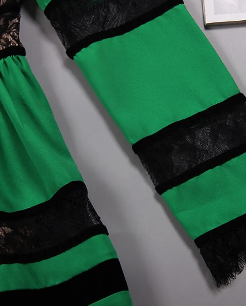 Abito tubino pieghettato in pizzo di velluto tinta unita moda donna