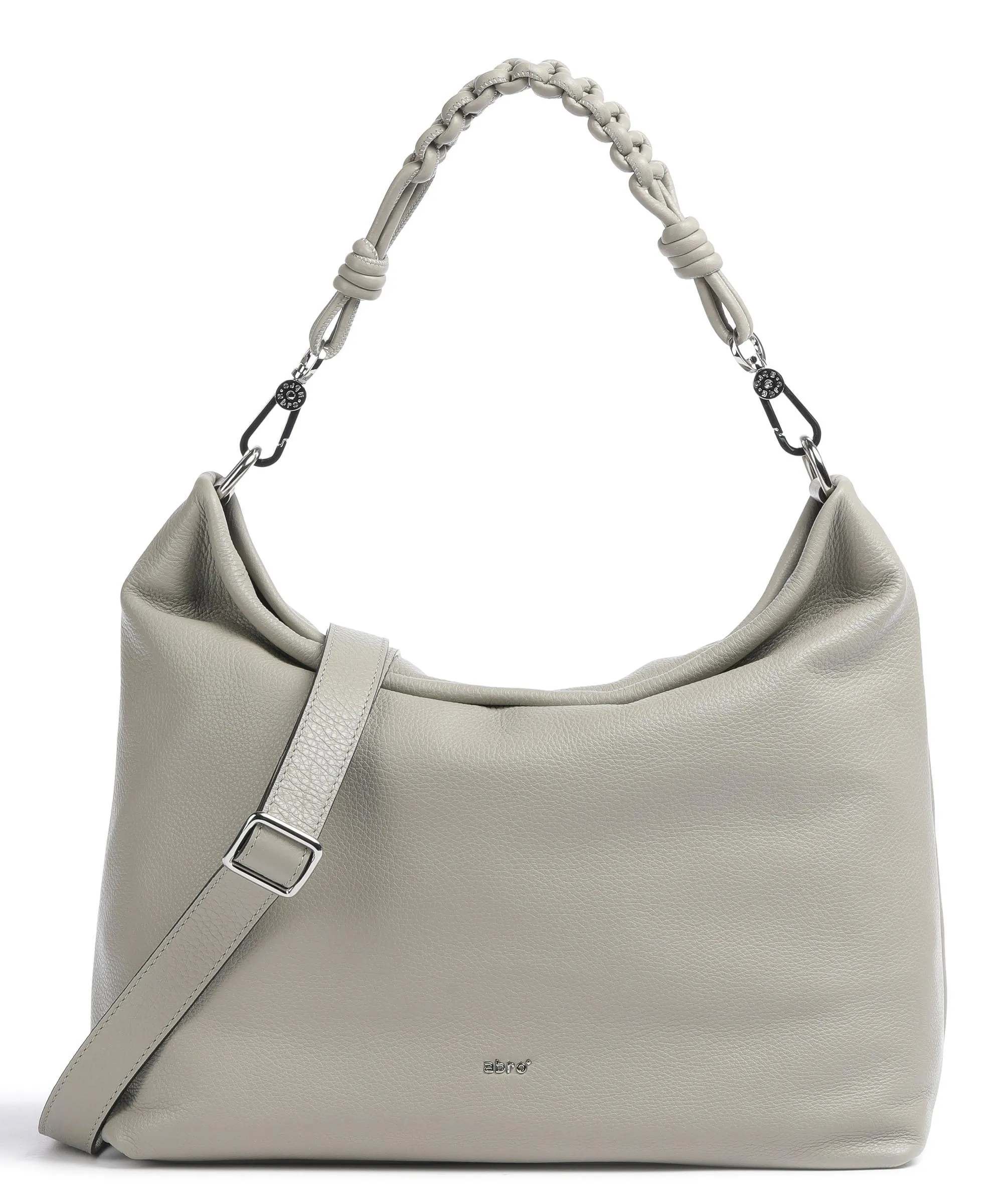 Abro Dalia Poppy Borsa hobo pelle di vacchetta grana pietra  