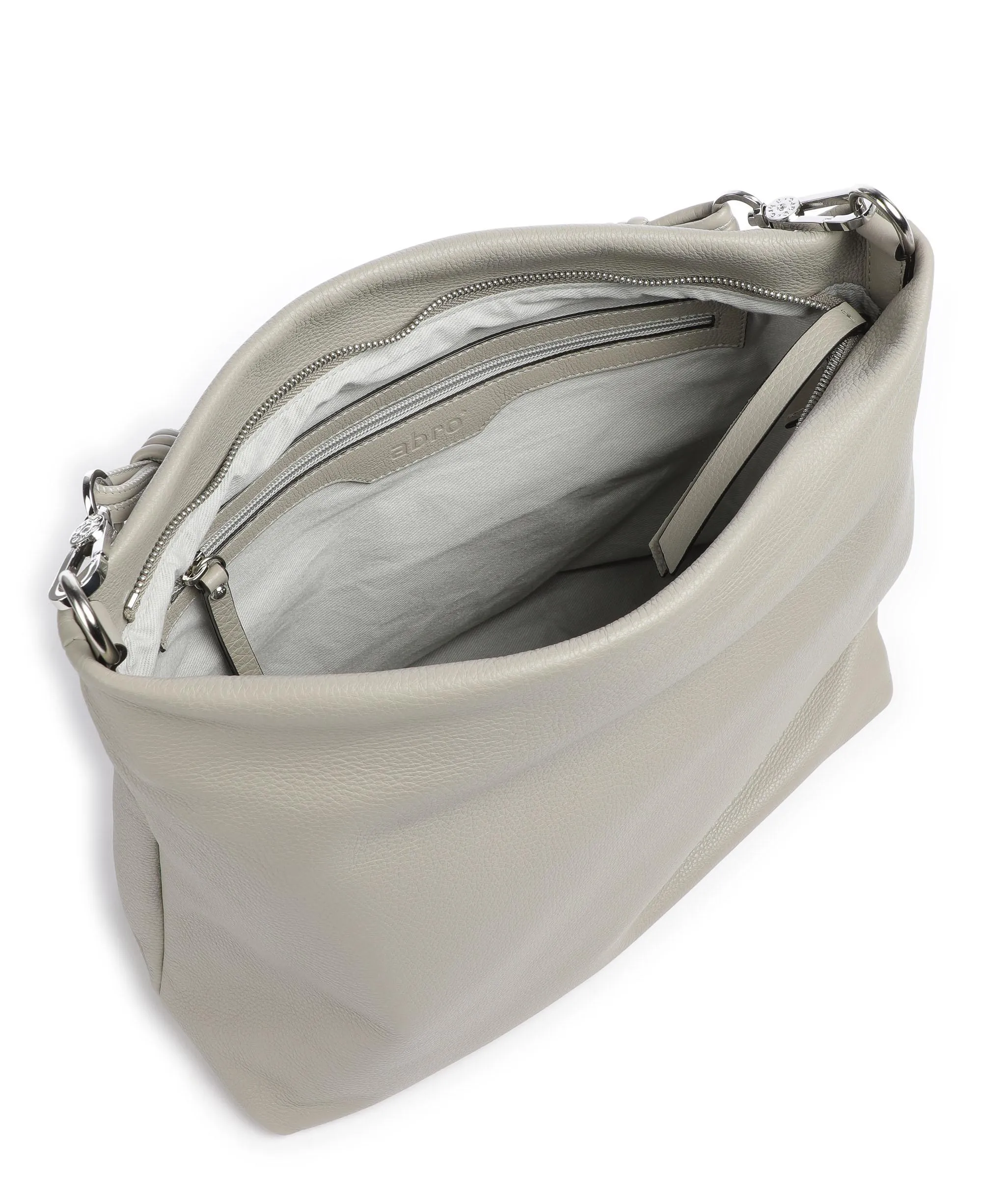  Abro Dalia Poppy Borsa hobo pelle di vacchetta grana pietra  