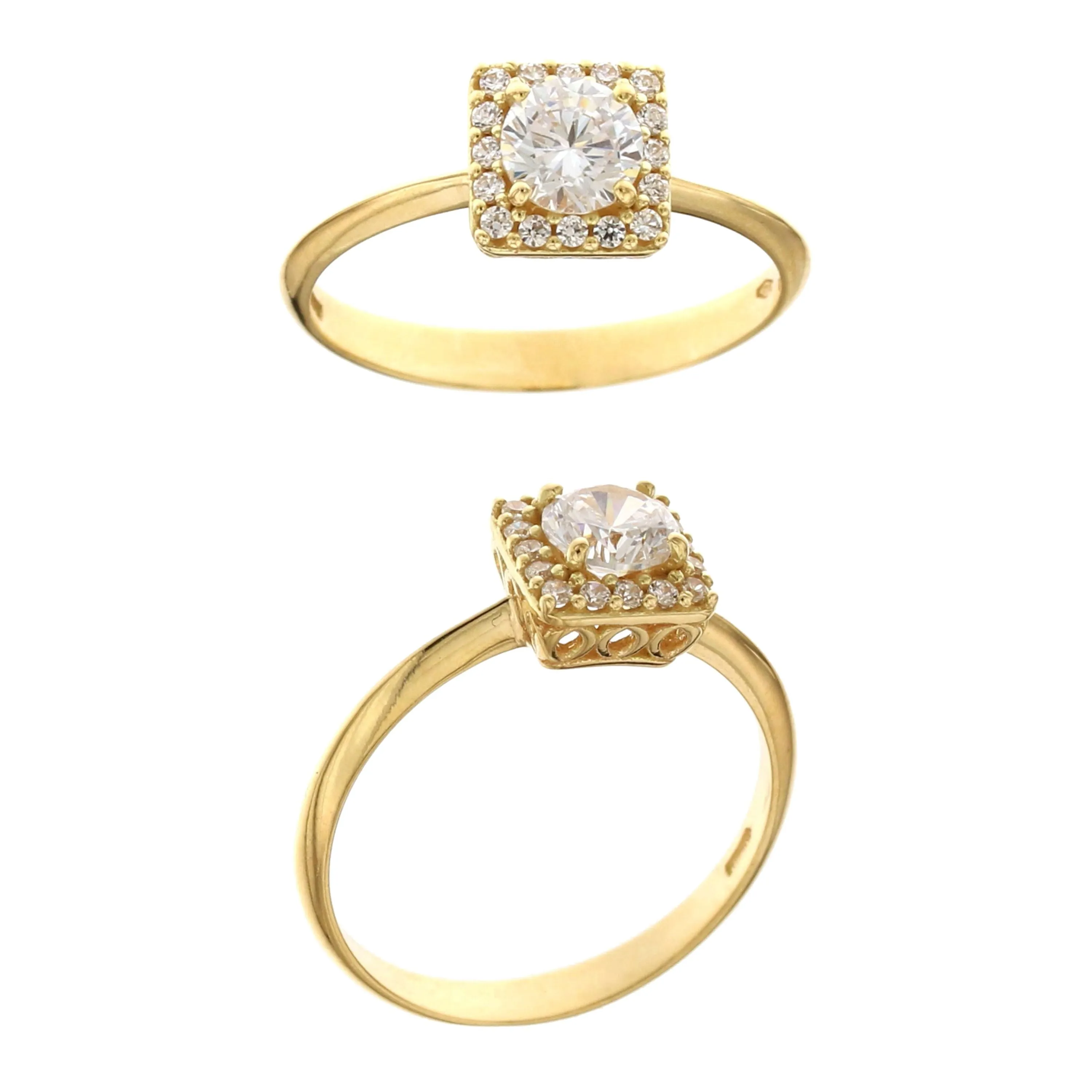 Anello Solitario Oro Giallo