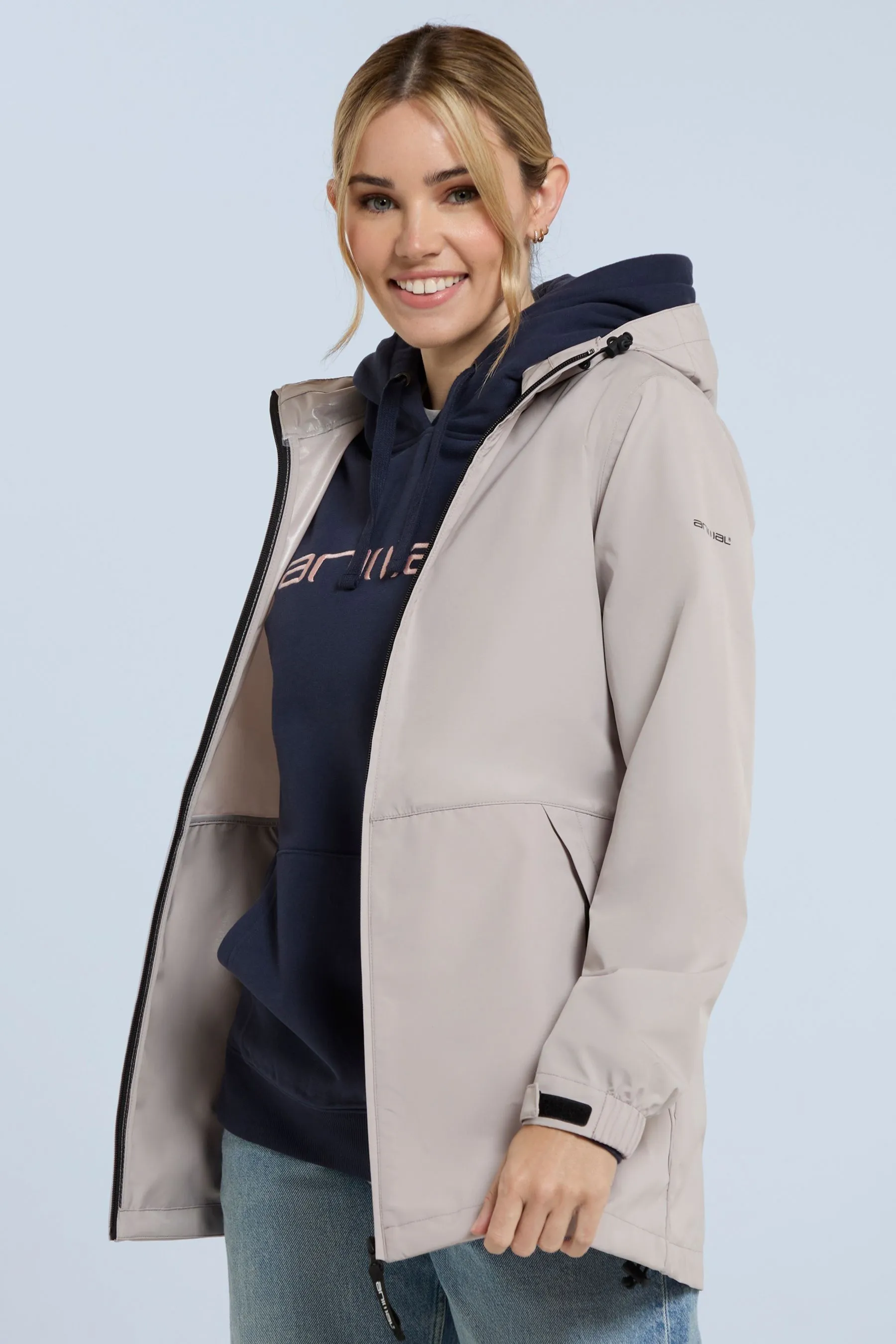 Animal - Pace - Donna Cream - Giacca impermeabile ripiegabile