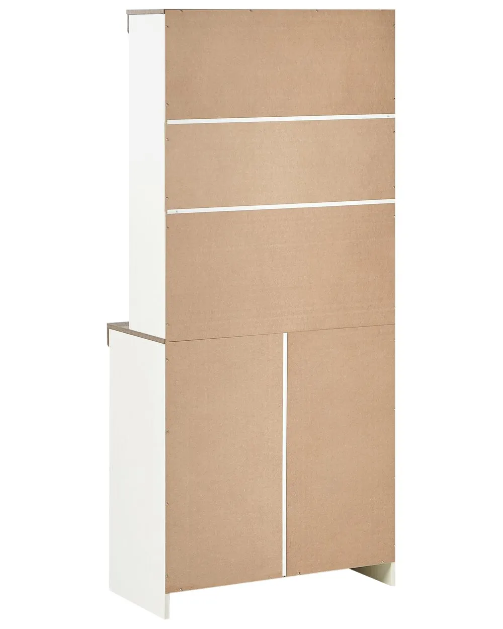 Armadio con ante in vetro KALBARRI 80 cm Marrone/ Bianco