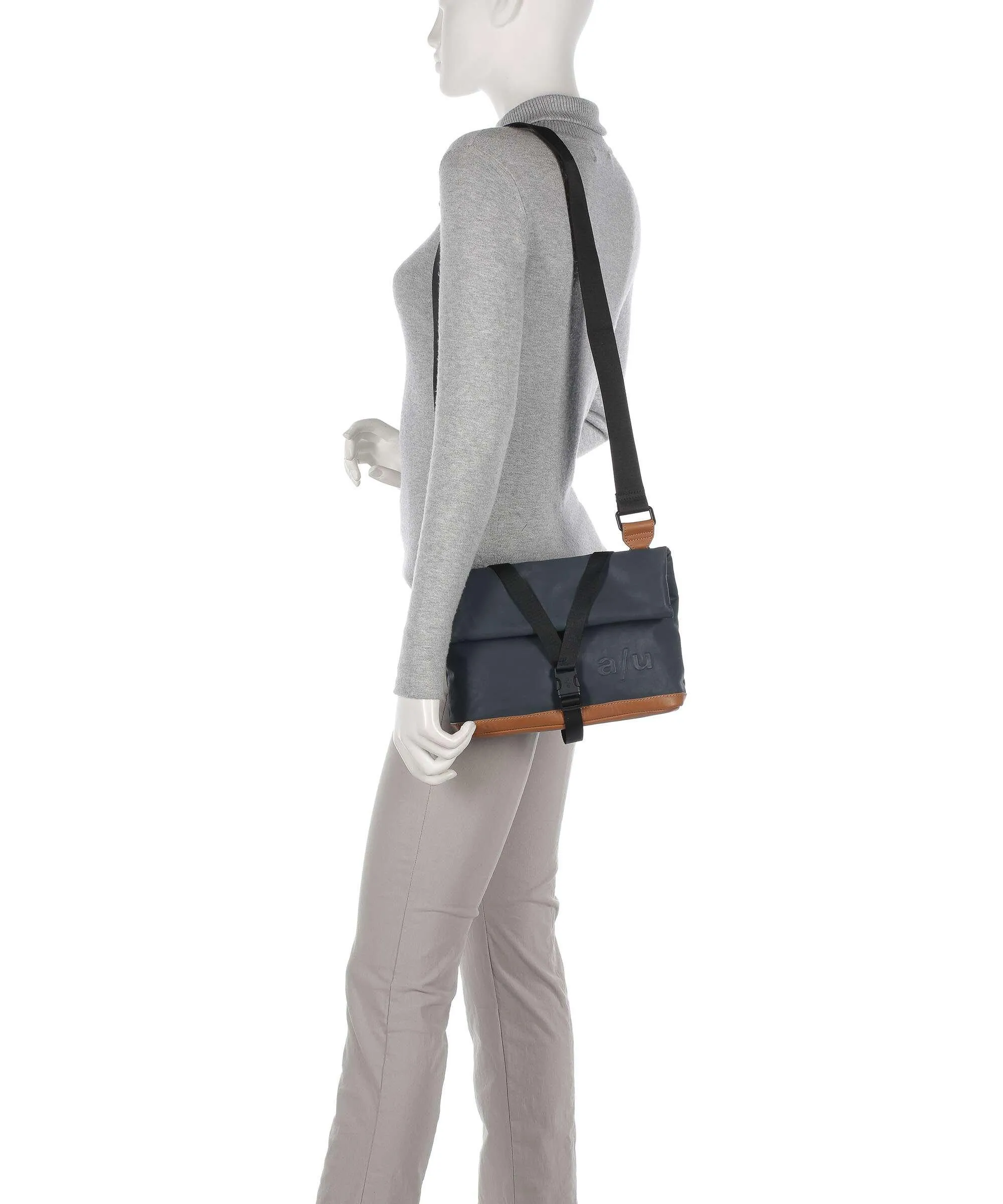  Aunts & Uncles Japan Yao Borsa a tracolla tela blu/marrone  