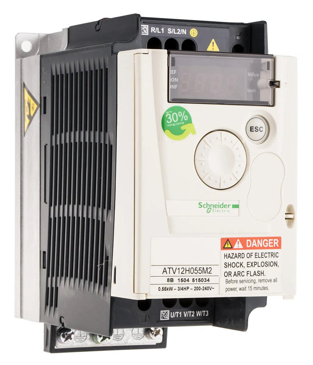 Avviatore a velocità variabile Schneider Electric, 0,55 kW, 230 V c.a., 1 fase, 400Hz