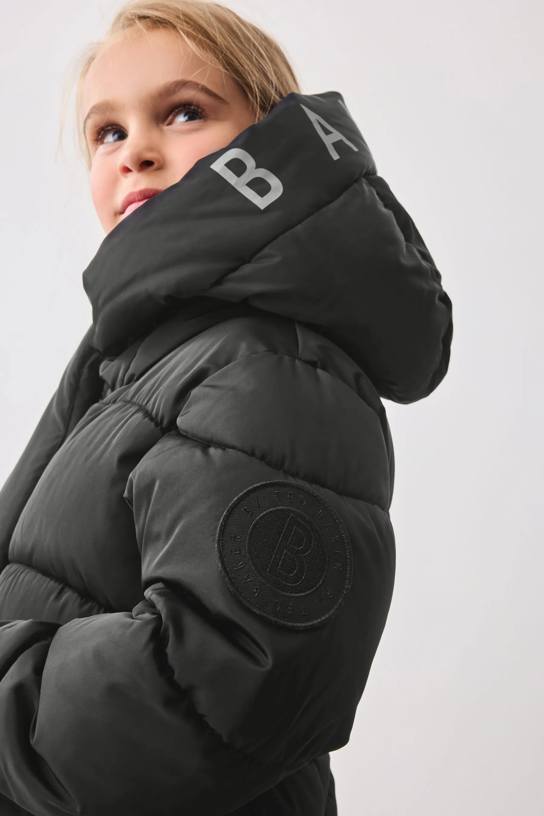 Baker by Ted Baker Shower Resistant Wrap Hood Belted Padded Coat    