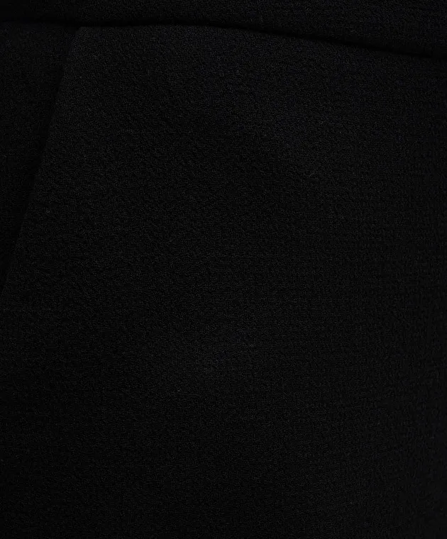 Balmain Pantaloni a zampa di lana nera CF0PP250WB86