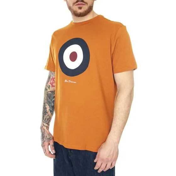Ben Sherman Signature Target Tee Burnt Orange - Maglietta Girocollo Uomo Arancione    
