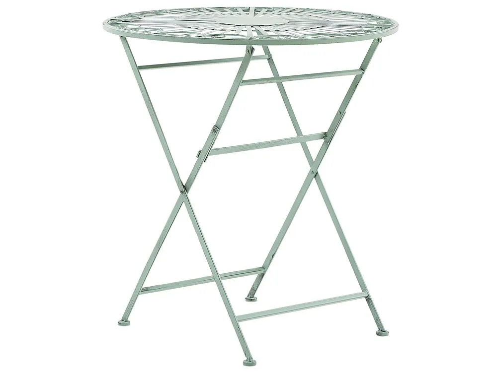 Bistro Set Folding TRENTO Metal Light Green
