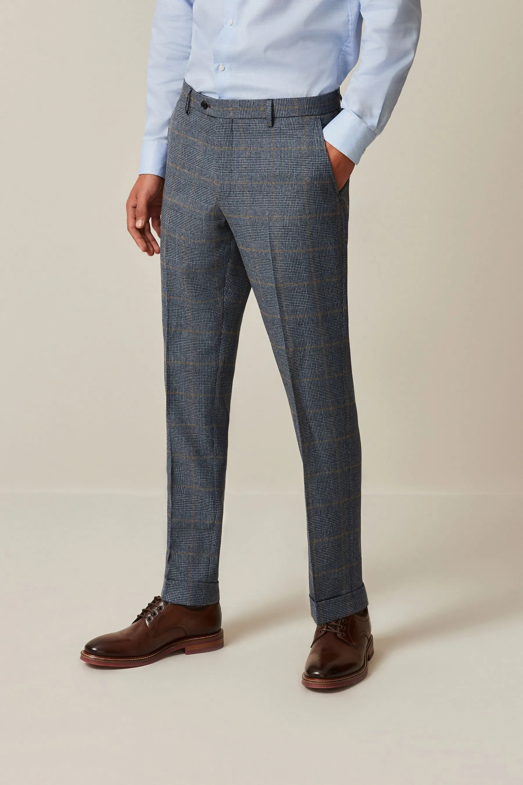 Blu  - completo da A quadri Pantaloni
