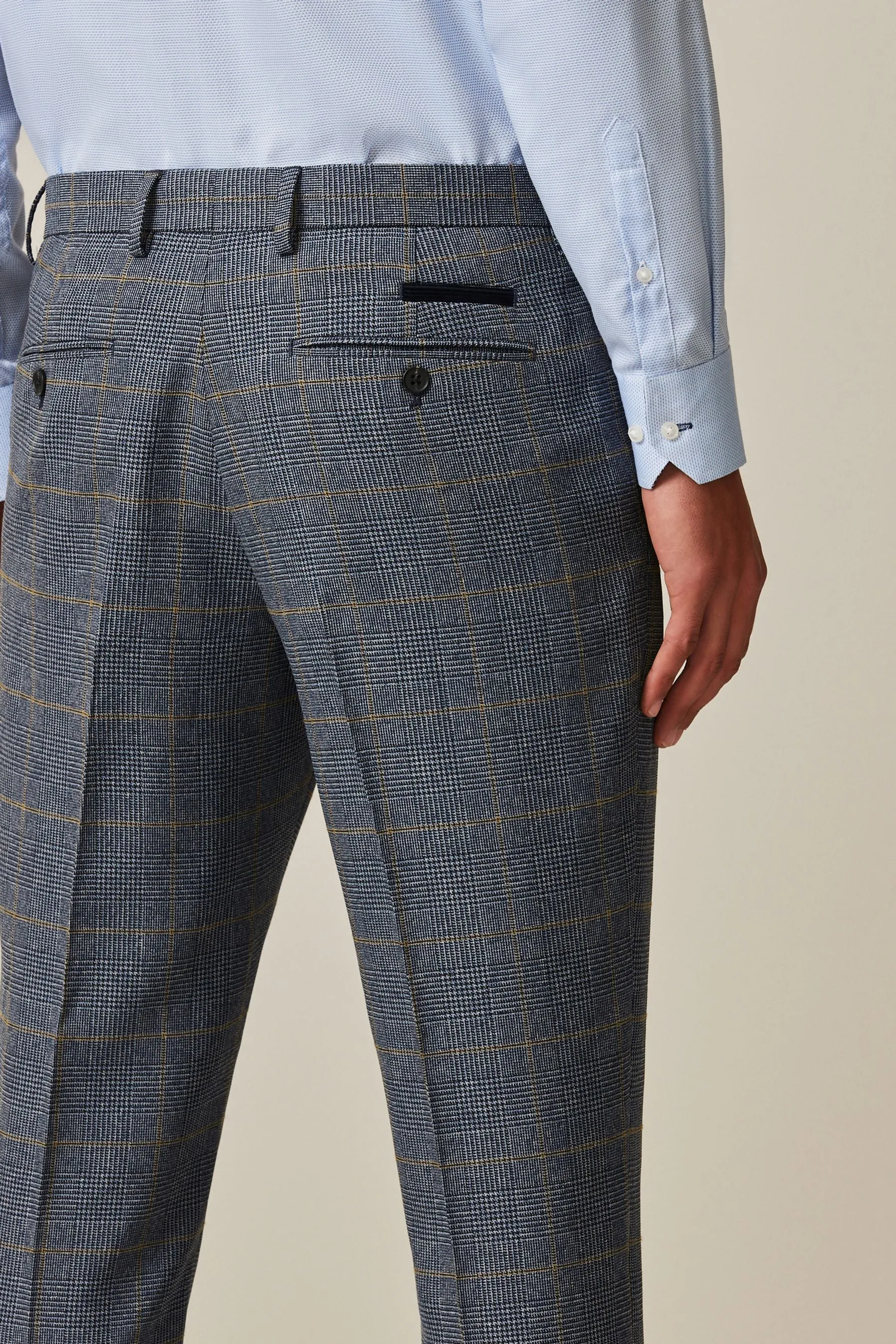 Blu  - completo da A quadri Pantaloni