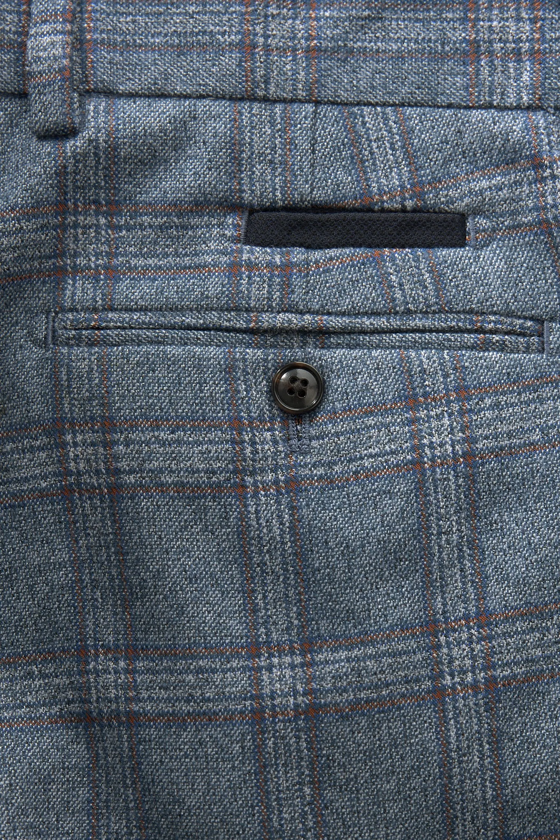 Blu  - Regular - Completo da A quadri vestibilità Pantaloni