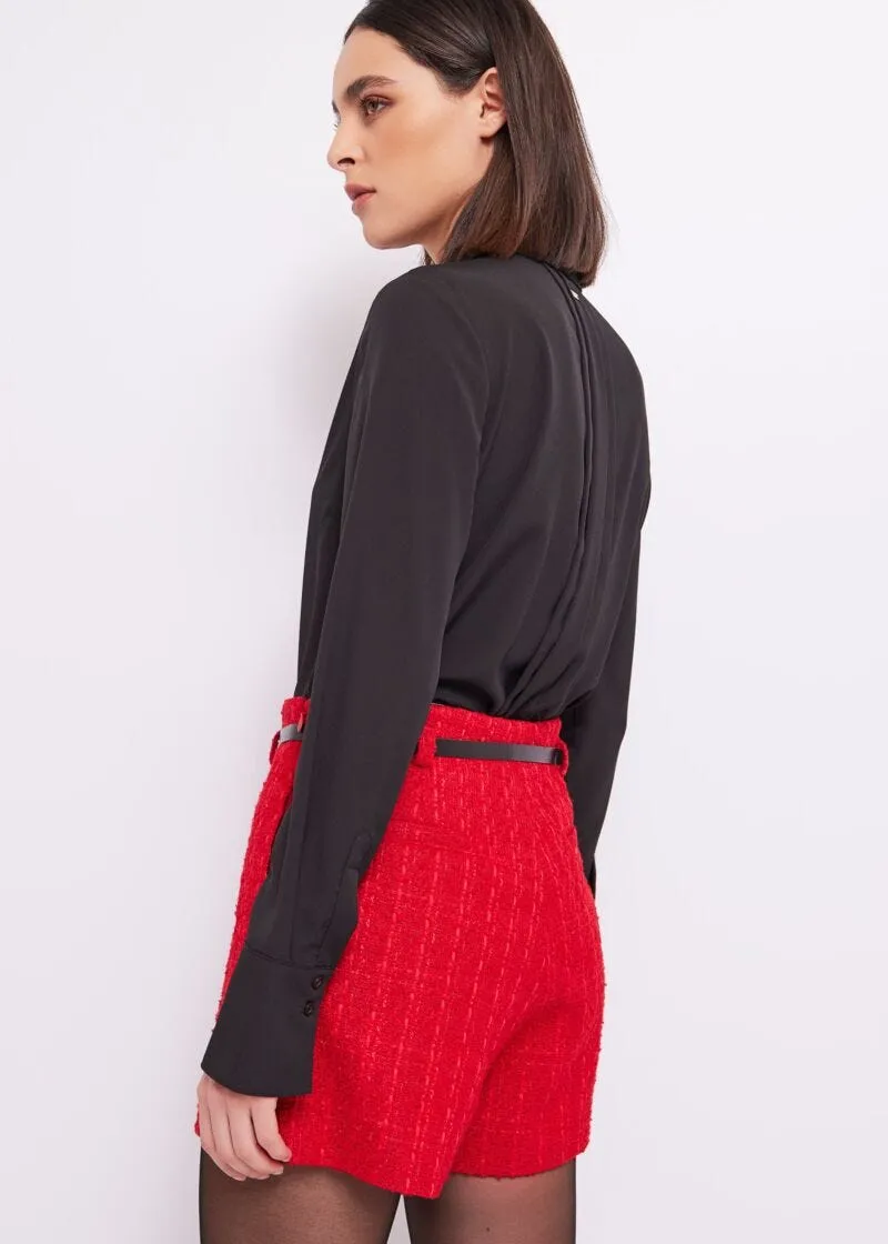 Blusa in crêpe de Chine
