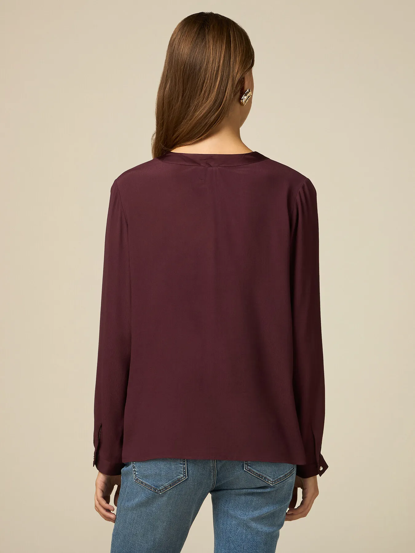 Blusa in viscosa crêpe