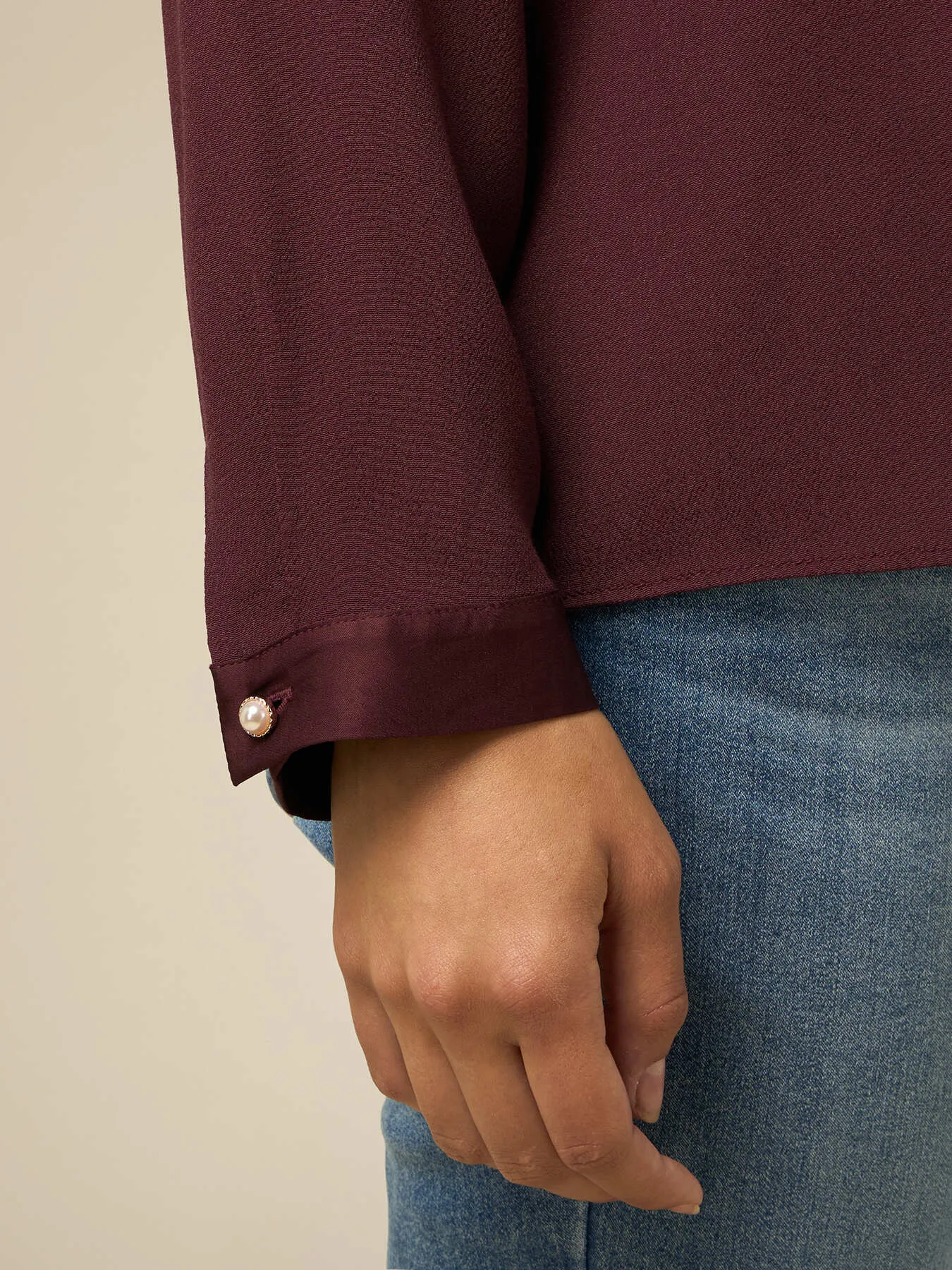 Blusa in viscosa crêpe
