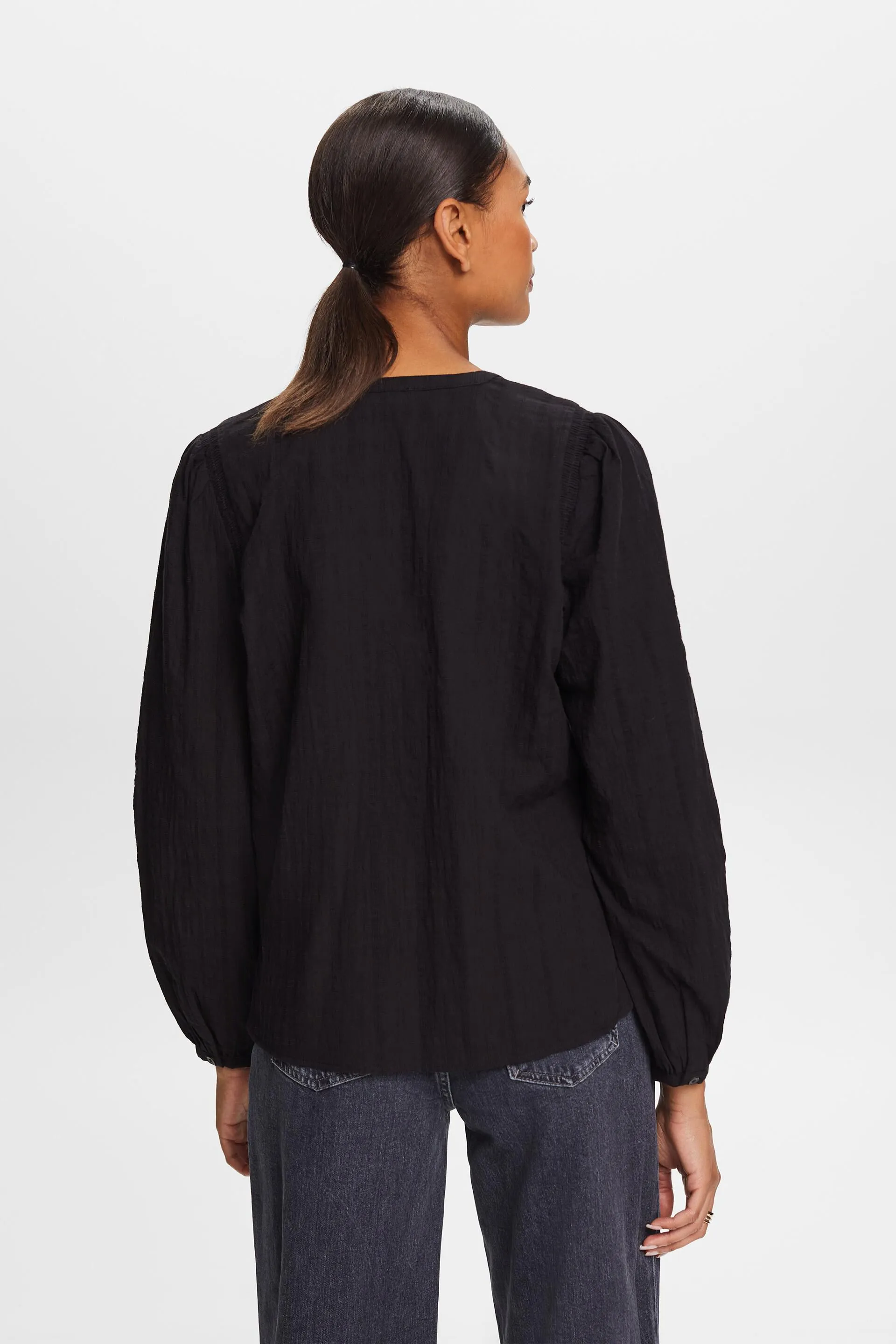 Blusa strutturata in cotone