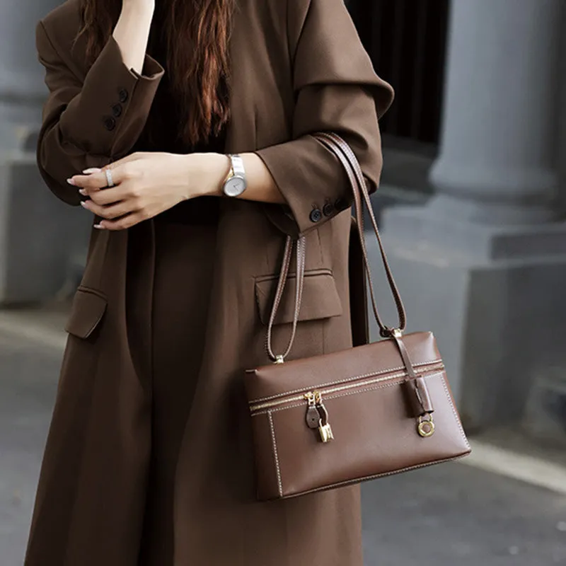 Borsa a tracolla in pelle alla moda da donna