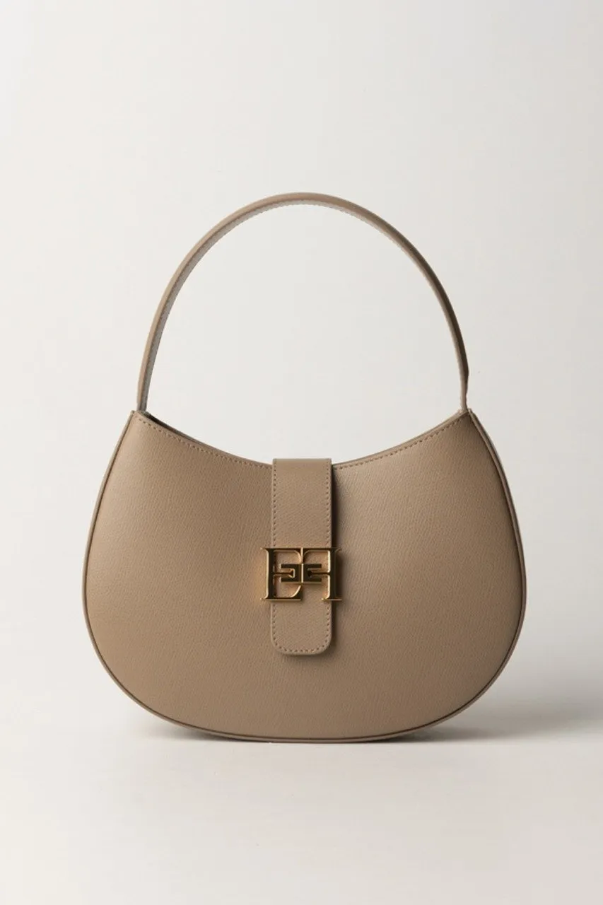 Borsa hobo grande con logo TORTORA