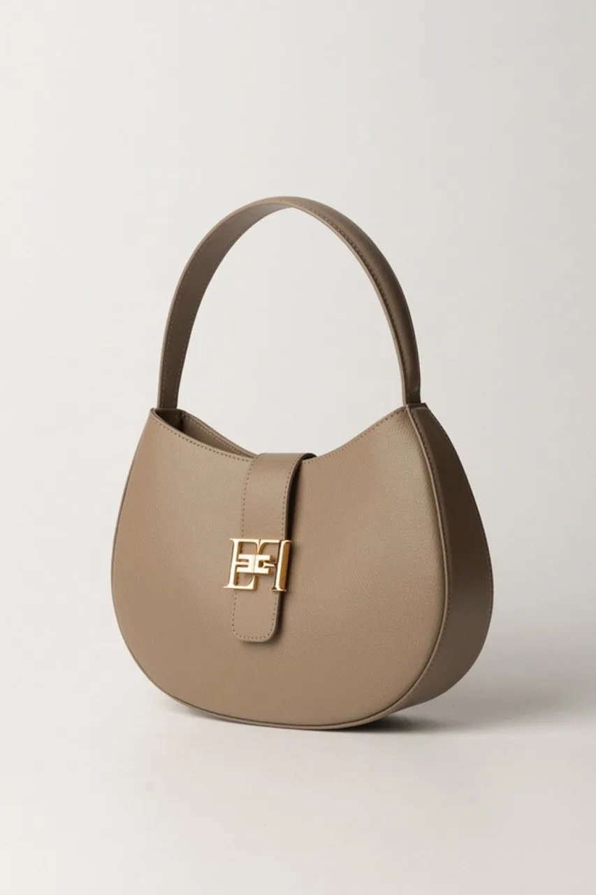 Borsa hobo grande con logo TORTORA