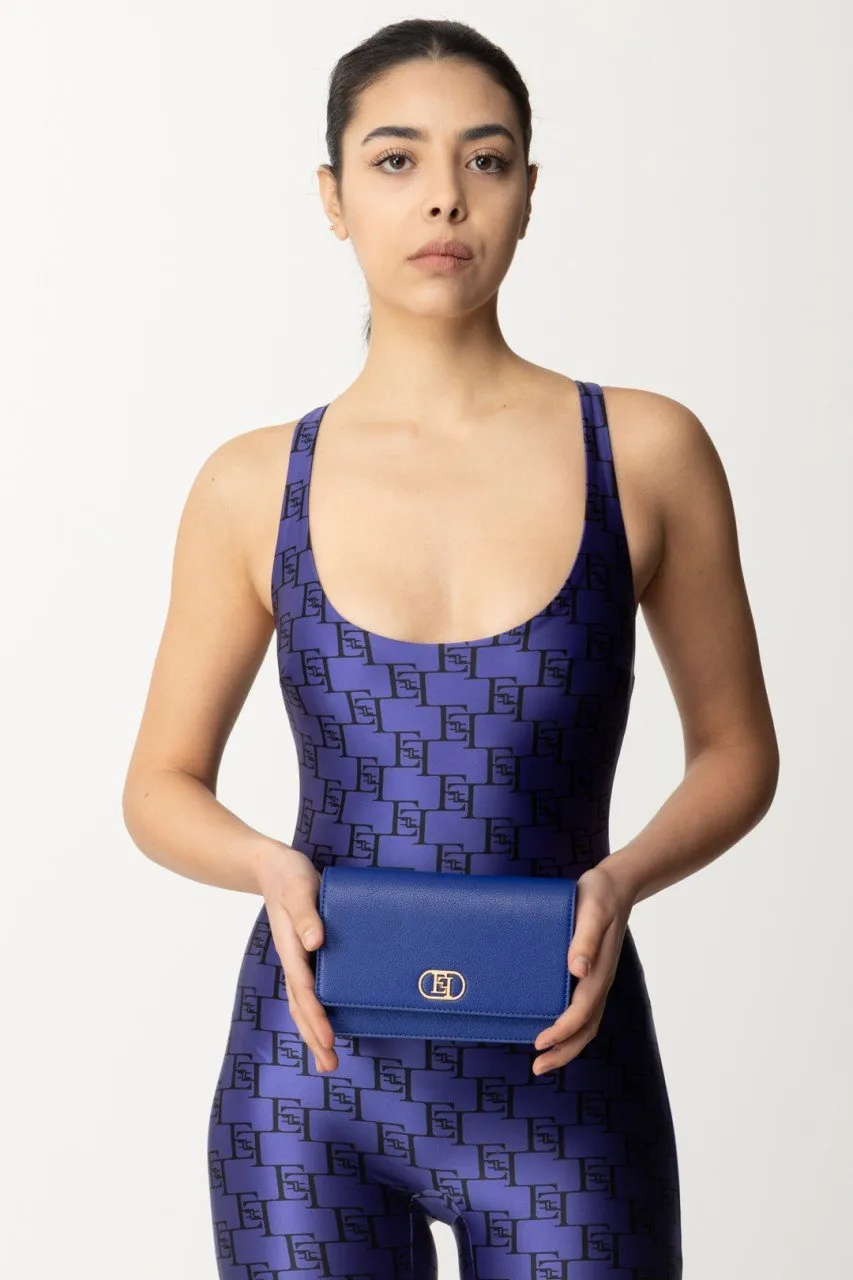 Borse a tracolla logo EF diamantato BLUE INDACO
