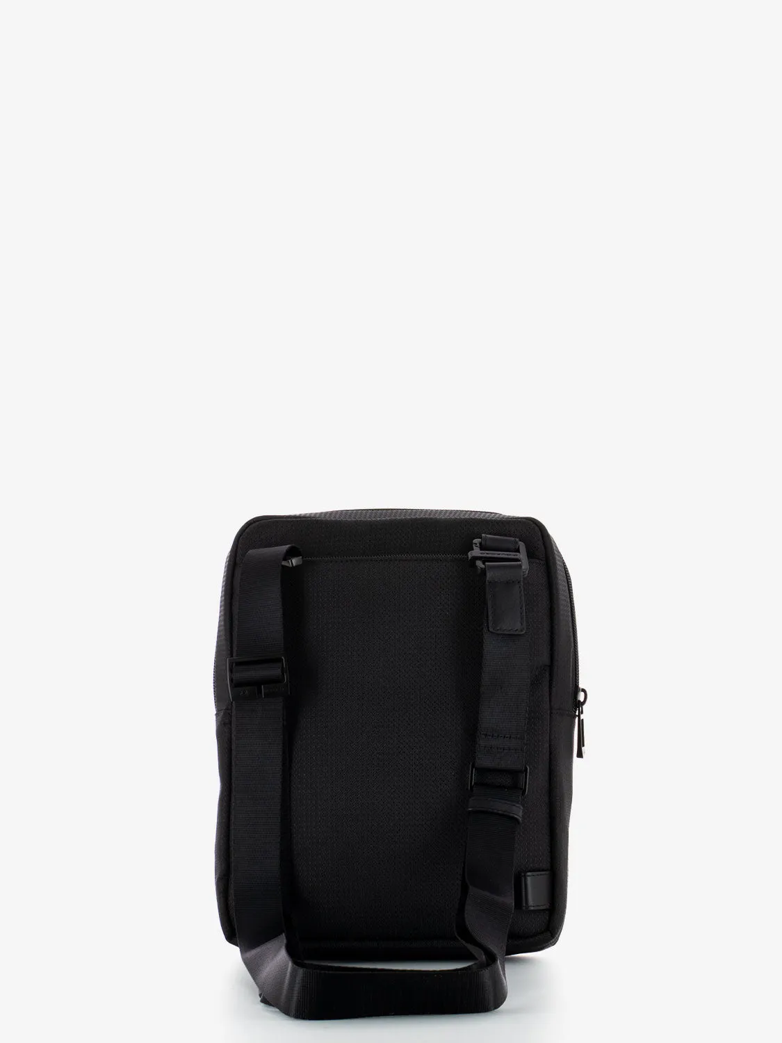 Borsello porta Ipad in tessuto e pelle nero