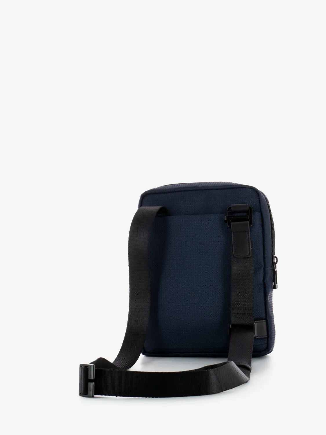 Borsello porta Ipad mini in tessuto e pelle blu