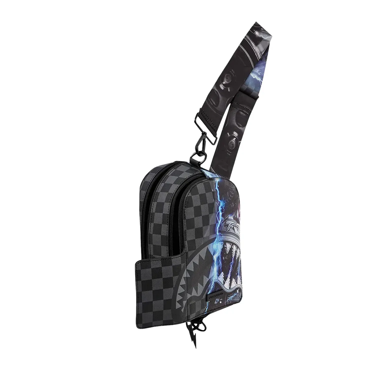 Borsello Sprayground Sharkinator 3 Sling Nero Multicolor