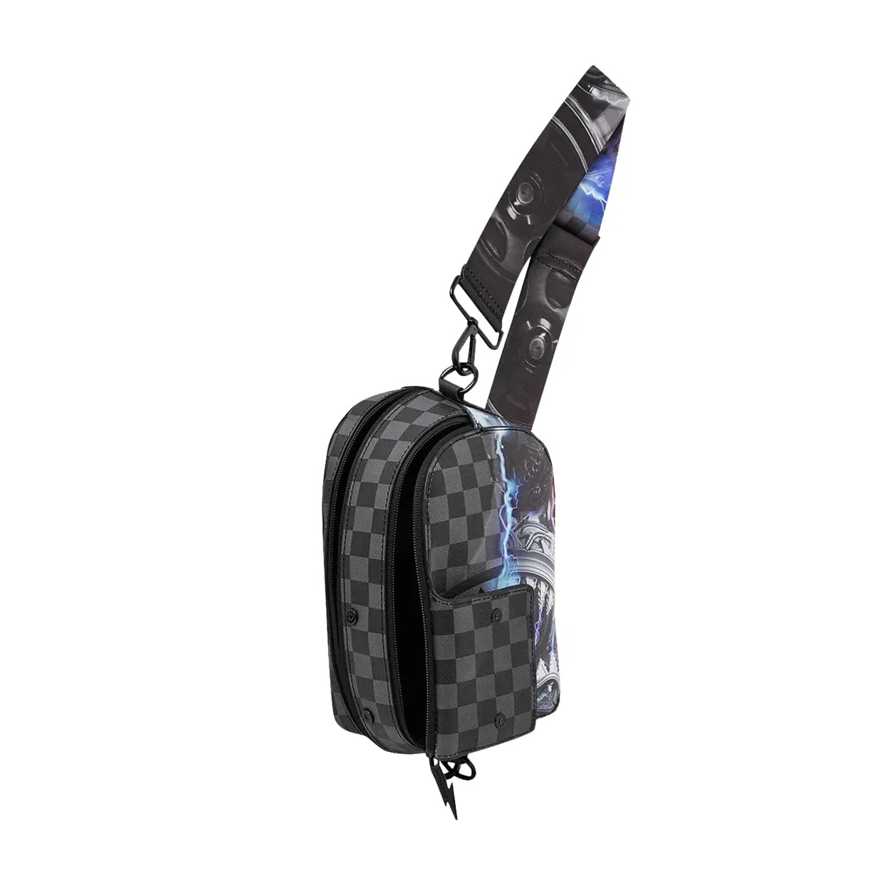 Borsello Sprayground Sharkinator 3 Sling Nero Multicolor