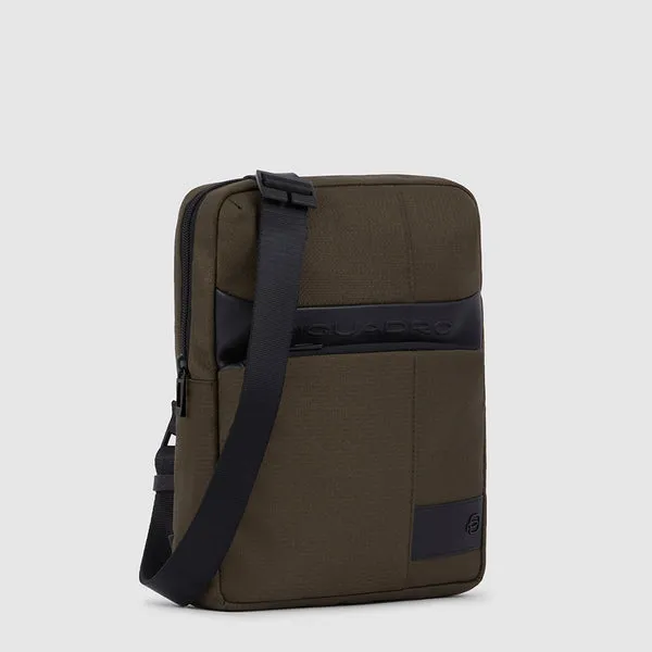 Borsello Uomo PIQUADRO porta iPad in Tessuto e Pelle Verde CA1816W129