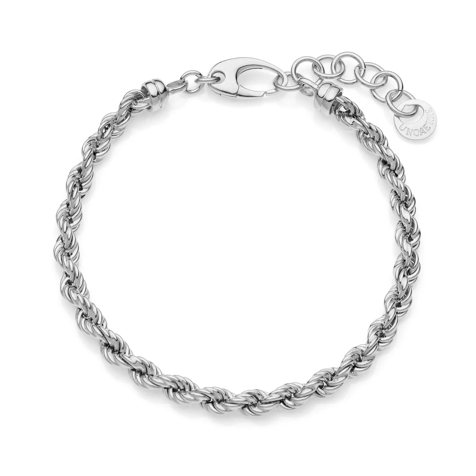 Bracciale catena corda in argento