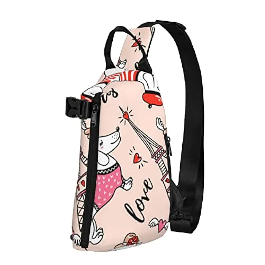 BYTKMRY Mount At Sunset Sling Zaino, Multiuso Viaggio Escursionismo Daypack Crossbody Borsa A Tracolla Per Viaggiare Attività Al