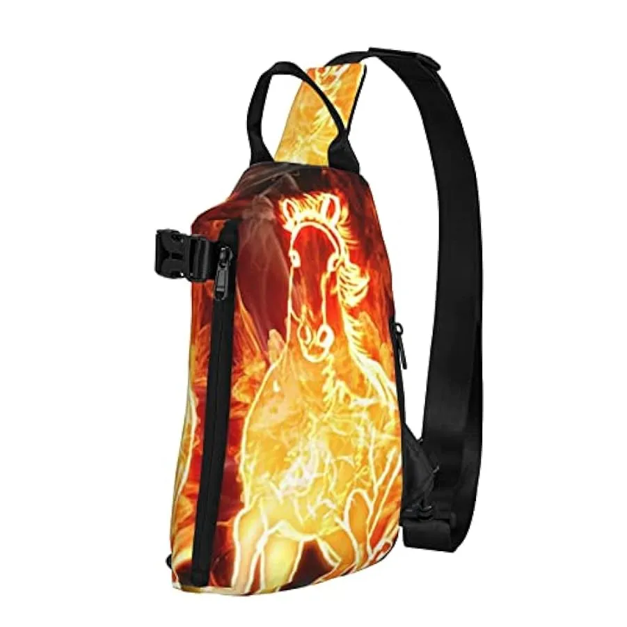 BYTKMRY Mount At Sunset Sling Zaino, Multiuso Viaggio Escursionismo Daypack Crossbody Borsa A Tracolla Per Viaggiare Attività Al