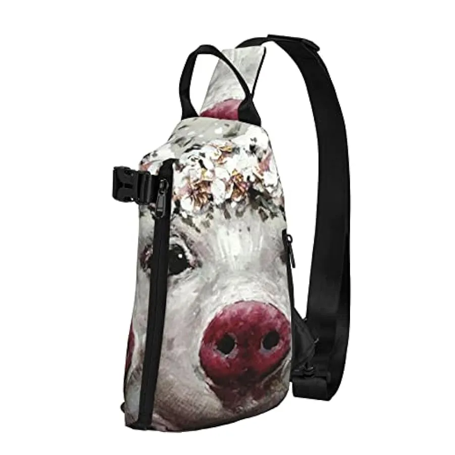 BYTKMRY Mount At Sunset Sling Zaino, Multiuso Viaggio Escursionismo Daypack Crossbody Borsa A Tracolla Per Viaggiare Attività Al