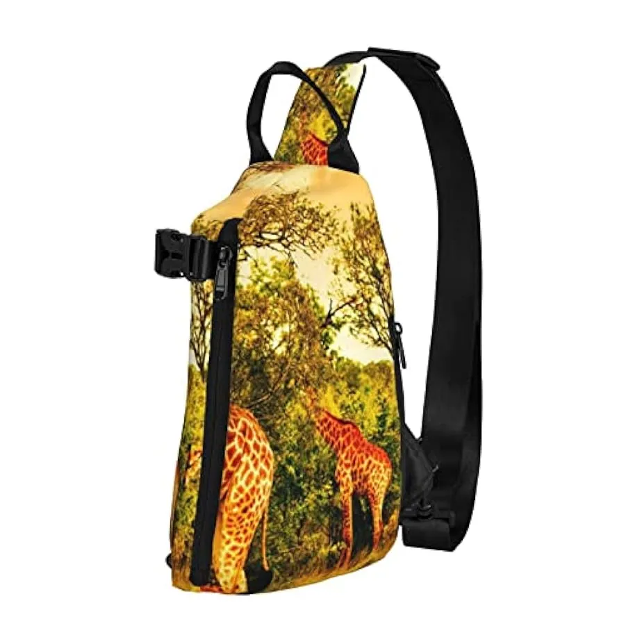 BYTKMRY Mount At Sunset Sling Zaino, Multiuso Viaggio Escursionismo Daypack Crossbody Borsa A Tracolla Per Viaggiare Attività Al