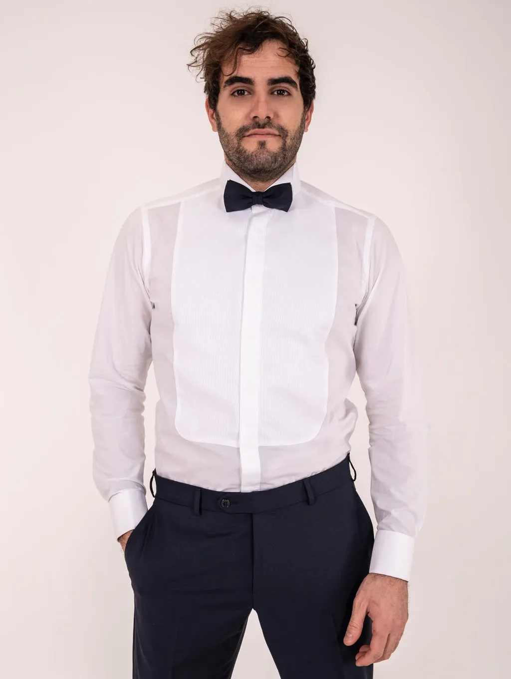 Camicia da Smoking Four Stroke in Cotone Bianco