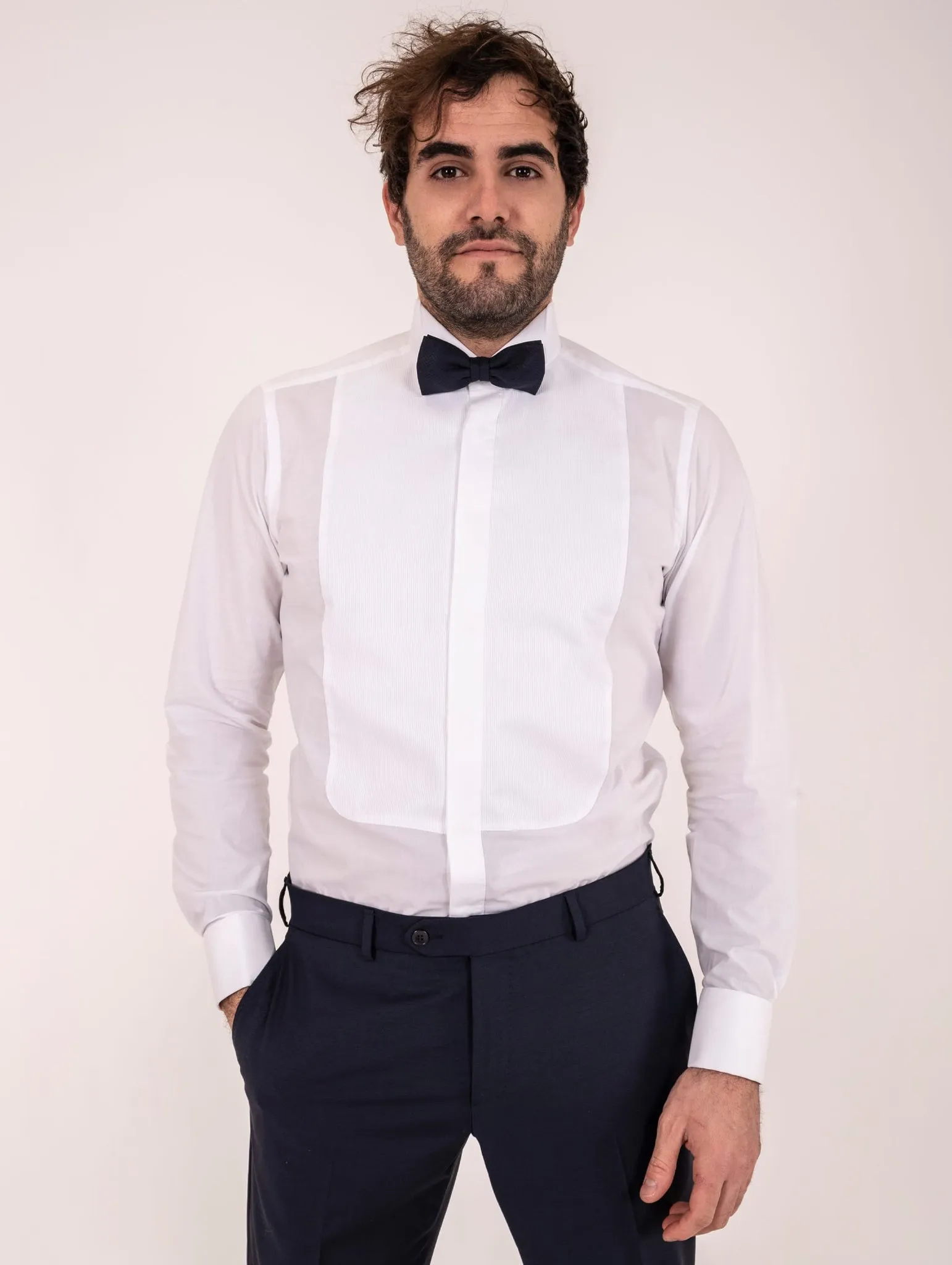 Camicia da Smoking Four Stroke in Cotone Bianco