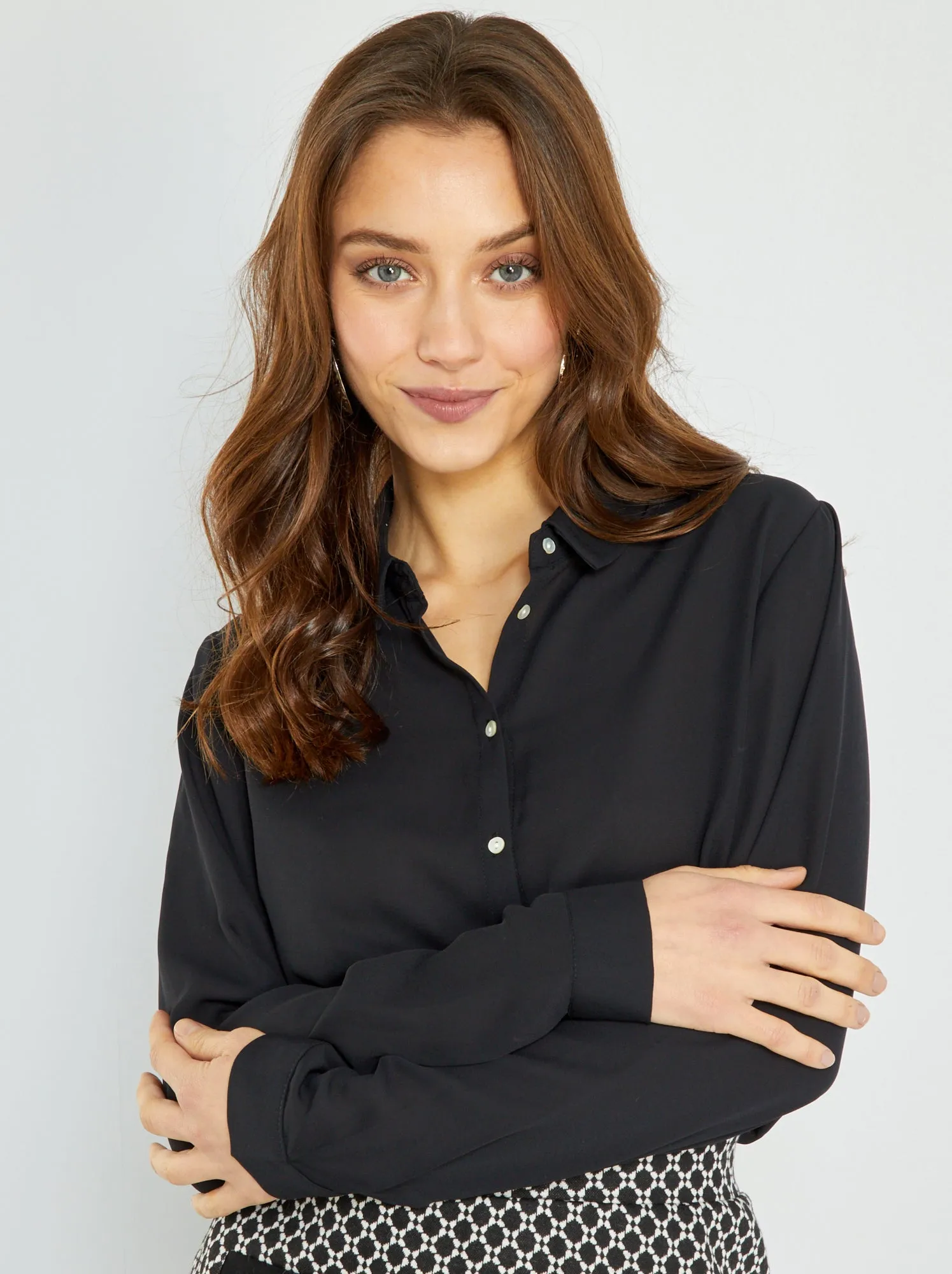 Camicia morbida - Nero