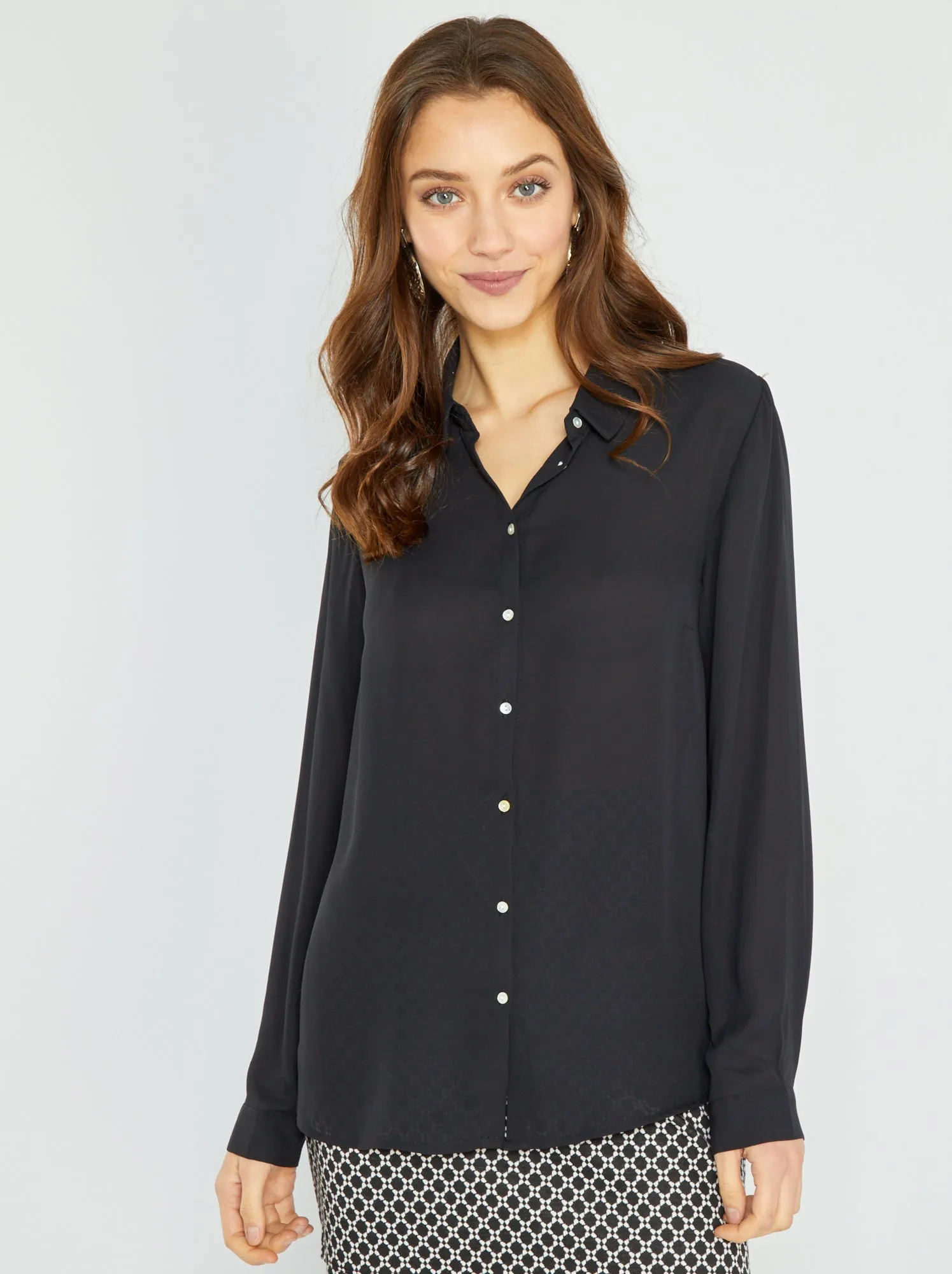 Camicia morbida - Nero