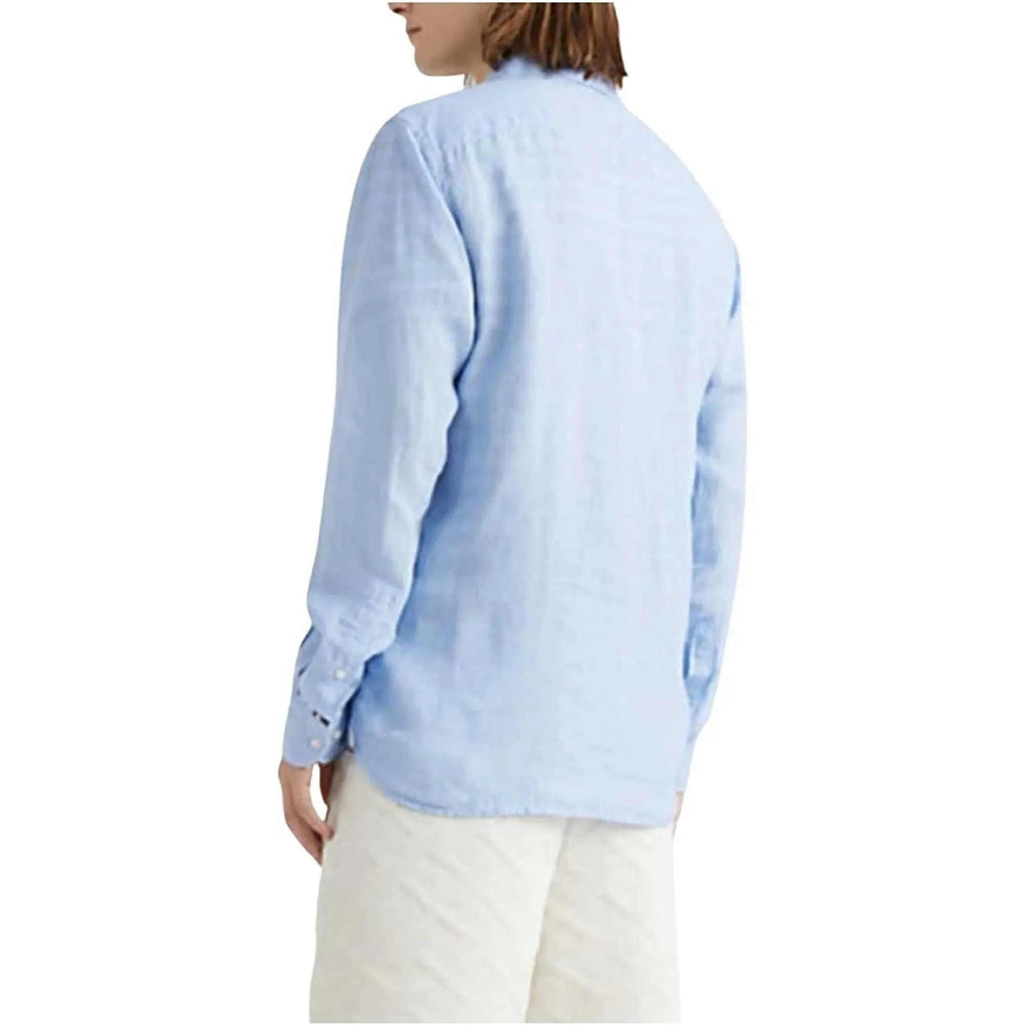 Camicia TOMMY HILFIGER Uomo PIGMENT DYED LI SOLI Blu