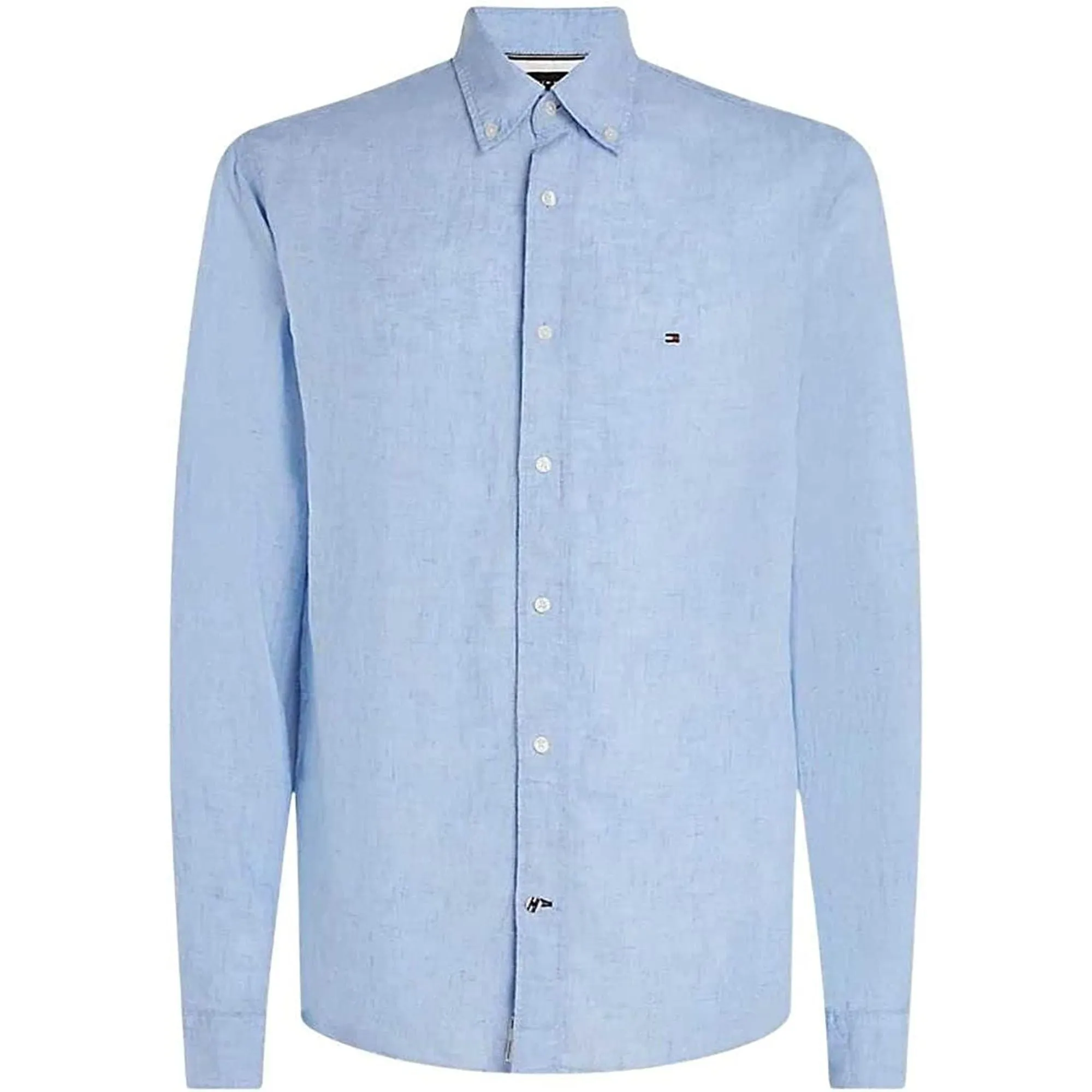 Camicia TOMMY HILFIGER Uomo PIGMENT DYED LI SOLI Blu