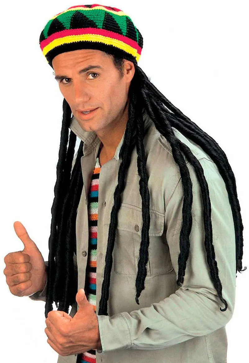 Cappellino da pothead colorato con i dreadlocks