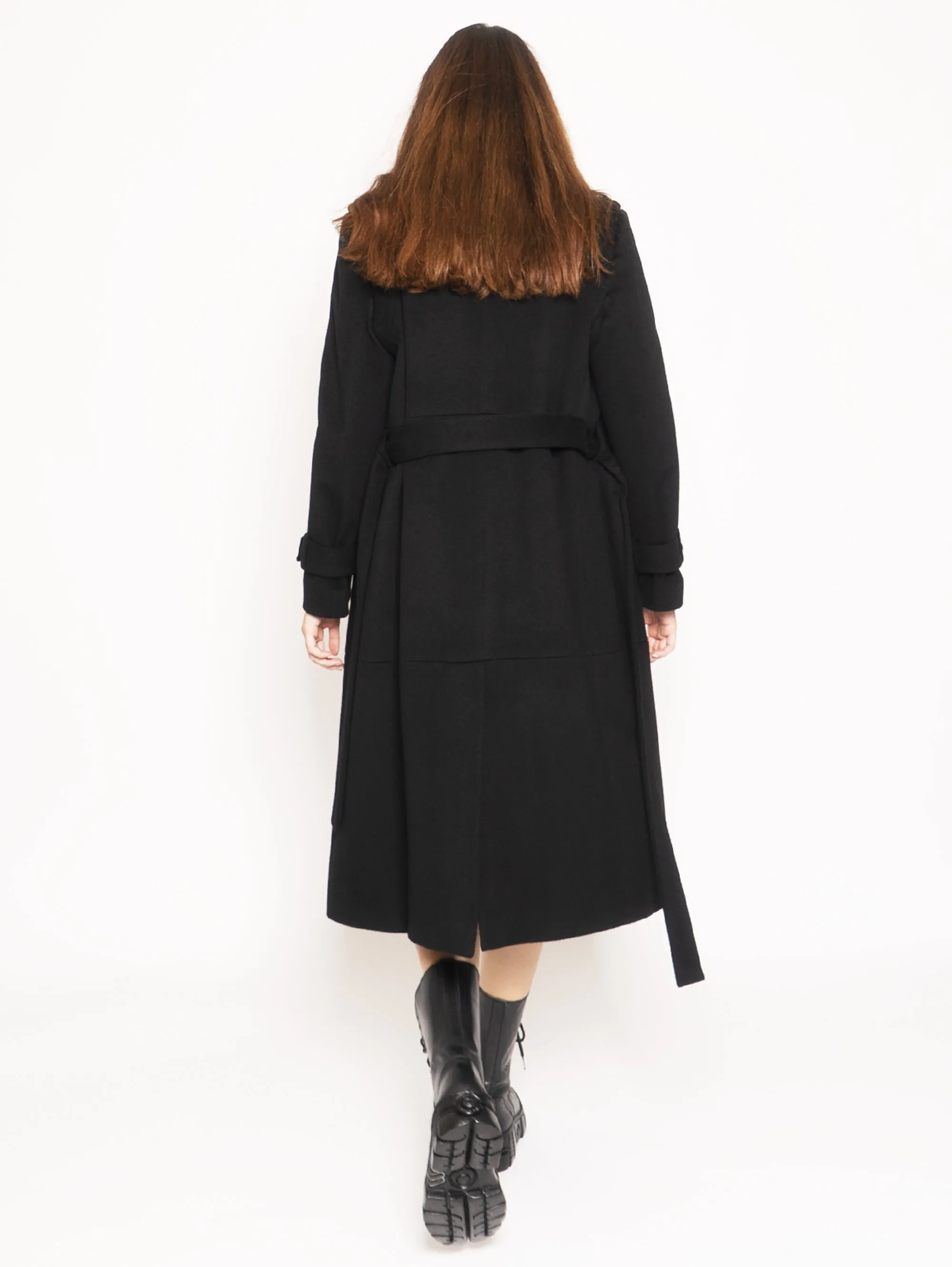 Cappotto con Cintura - Nero