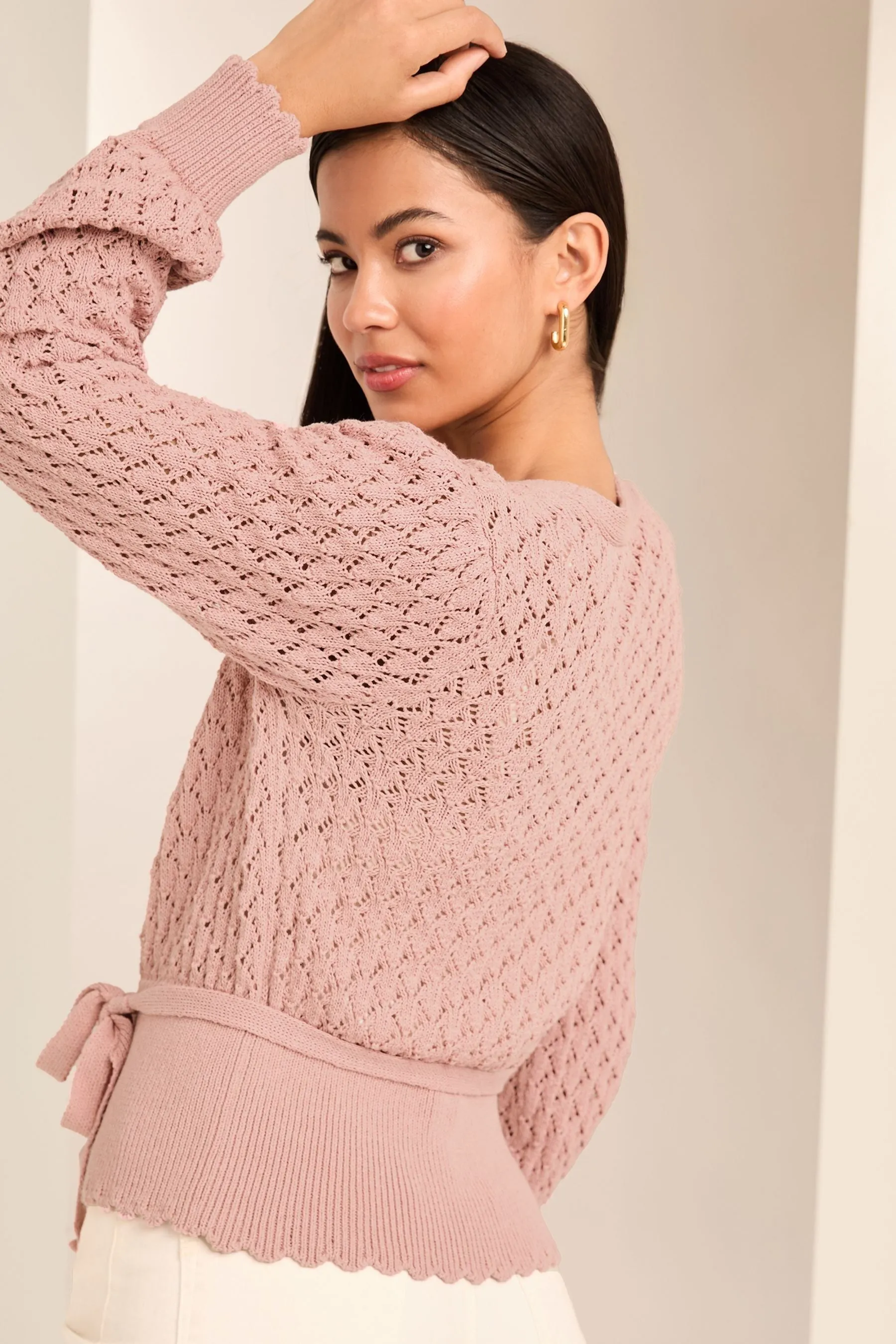 Cardigan Lipsy a portafoglio con allacciatura laterale