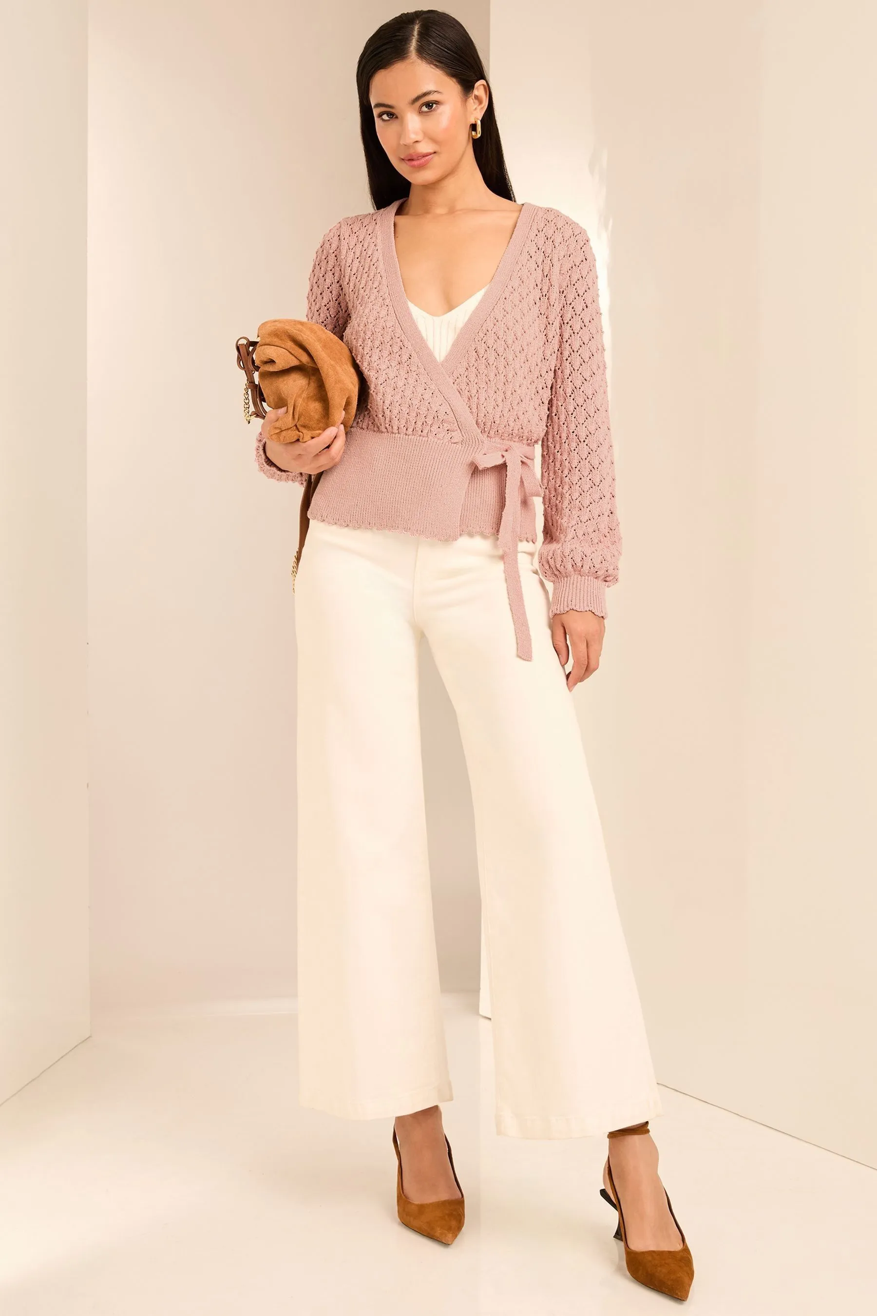 Cardigan Lipsy a portafoglio con allacciatura laterale