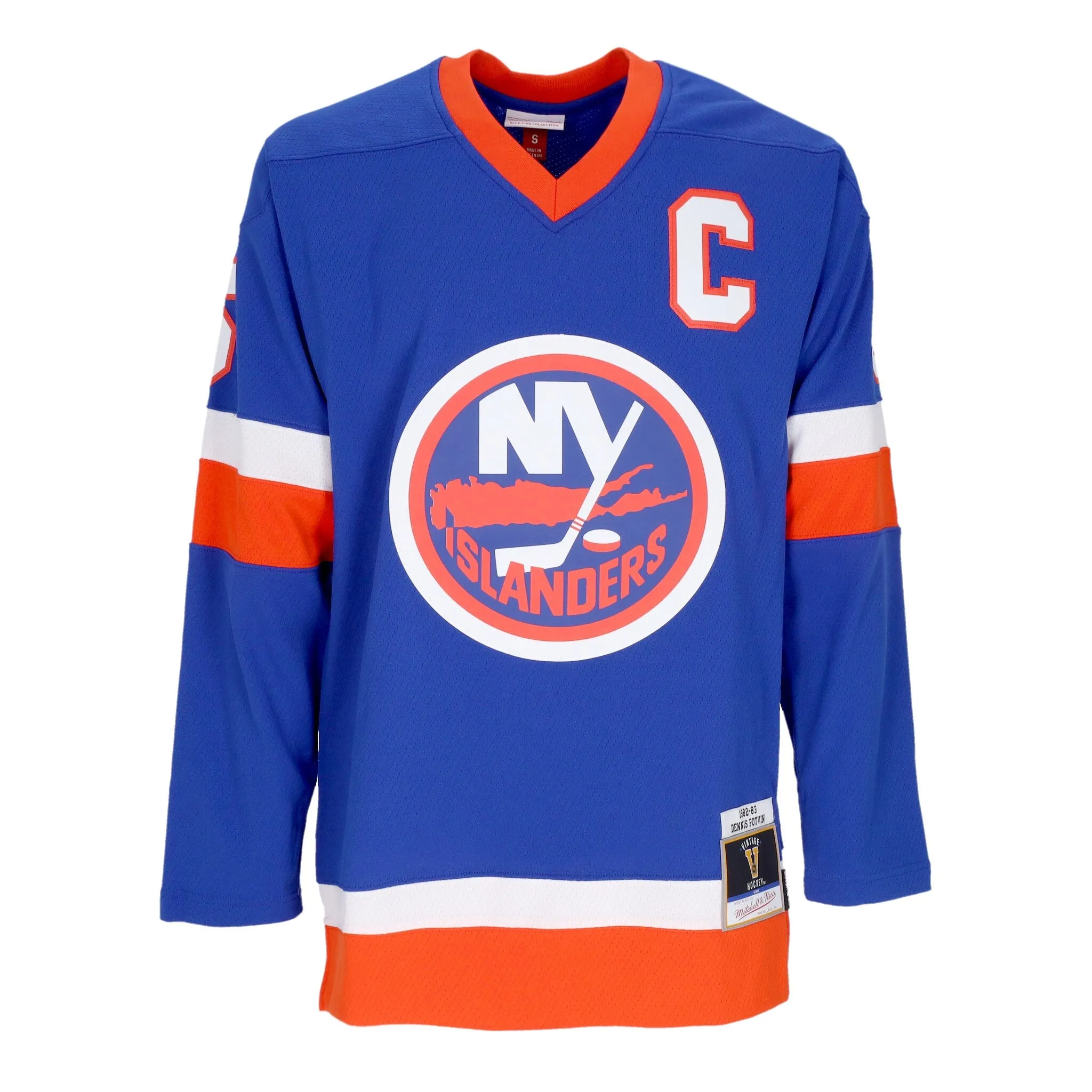 Casacca Hockey Uomo Nhl Dark Jersey 1982 No 5 Potvin Neyisl Blue